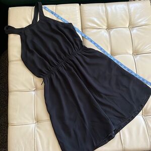 Express black halter dress with pockets size M